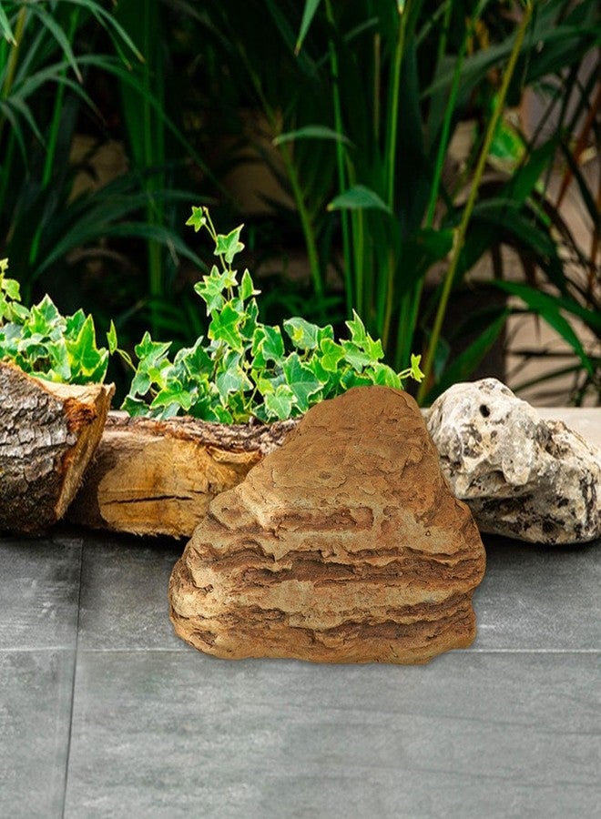 MYCENSE Artificial Landscape Rock, Decorative Stone, Realistic Model Faux Landscape Rock for Patio Outdoor Backyard Garden, Style F 20x9x15cm Brown - Image 4